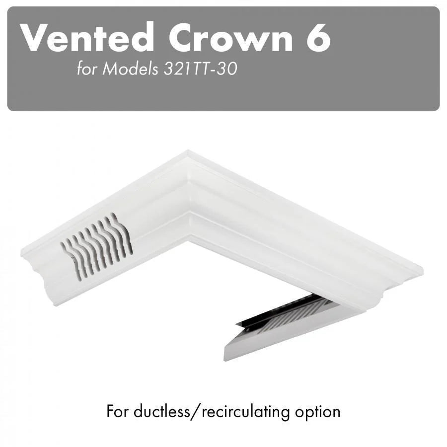 Vented Crown Molding for Wall Mount Range Hood A141