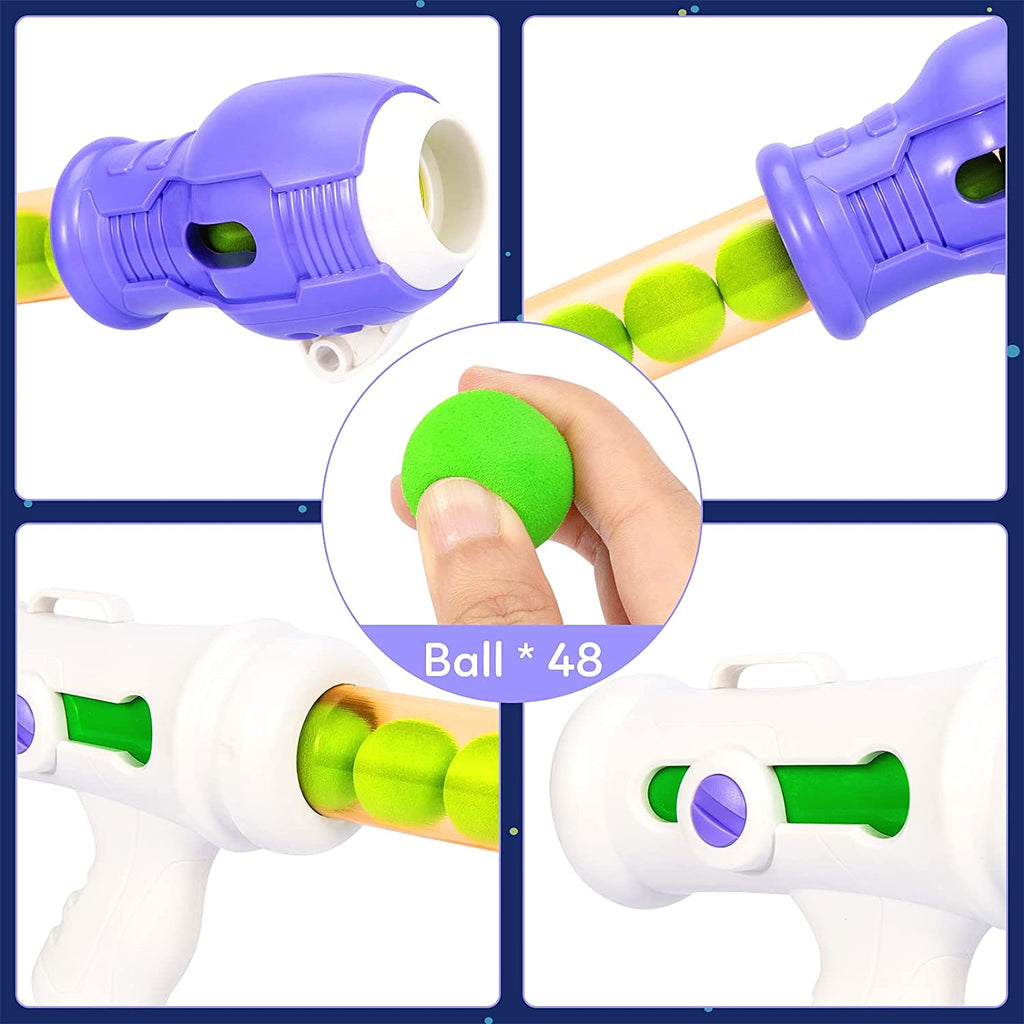 3 Packs Foam Ball Air Toy with Shooting Target, 48 Foam Balls E982684