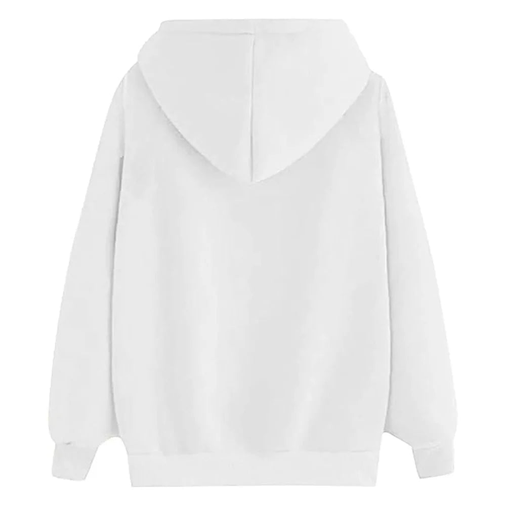 White Hoodie Sweatshirt T334