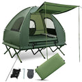 Tent Cot with Air Mattress, 2 Sleeping Bags, Carry Bag & Foot Pump J404421