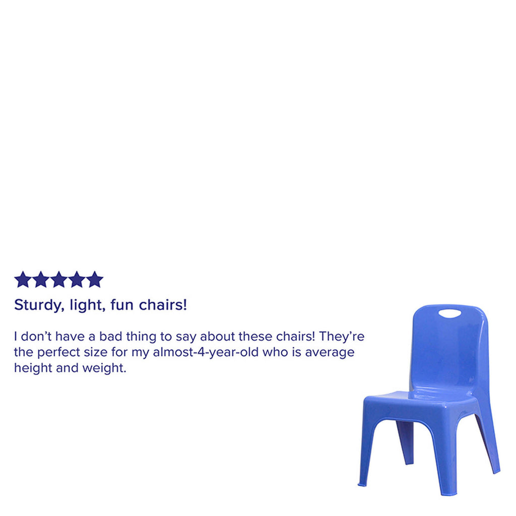 Blue Plastic Stackable School Chair 4 Pack I9295