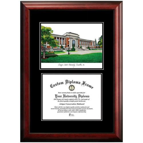 14 x 11 in. Satin Mahogany Diploma Frame S30360