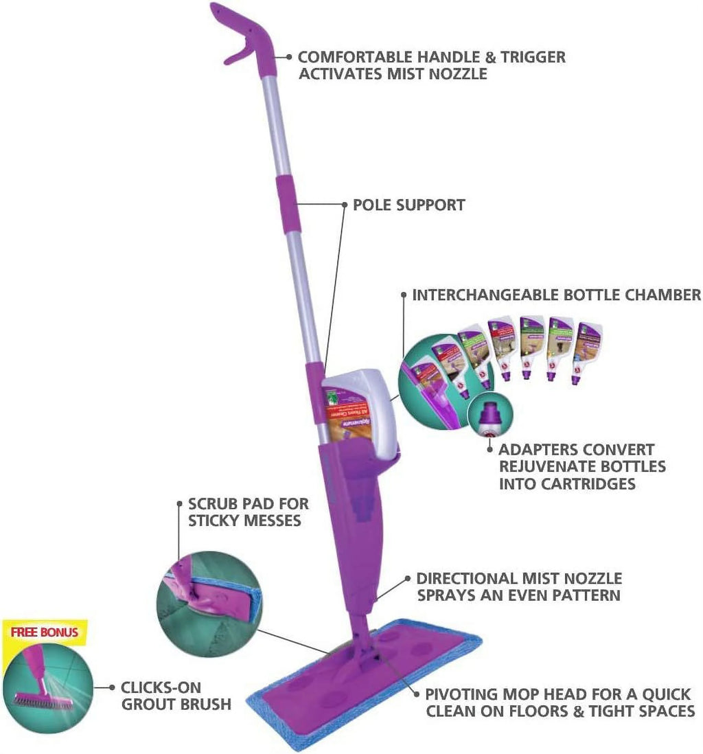 Click N Clean Multi-Surface Spray Mop System Bundle Y964