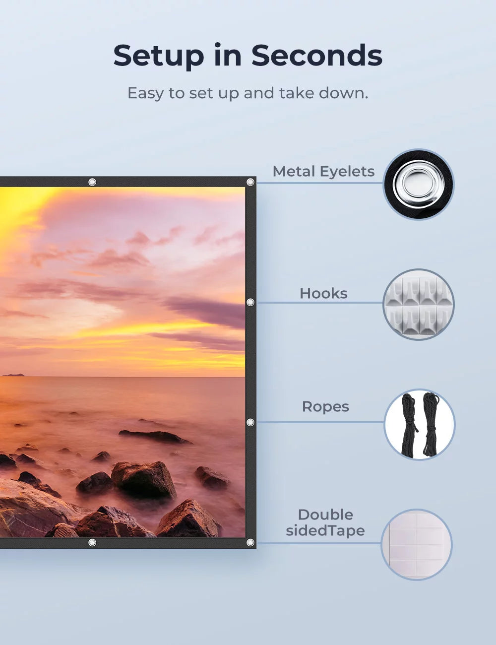 120 inches 16:9 Portable Projection Screen J482529