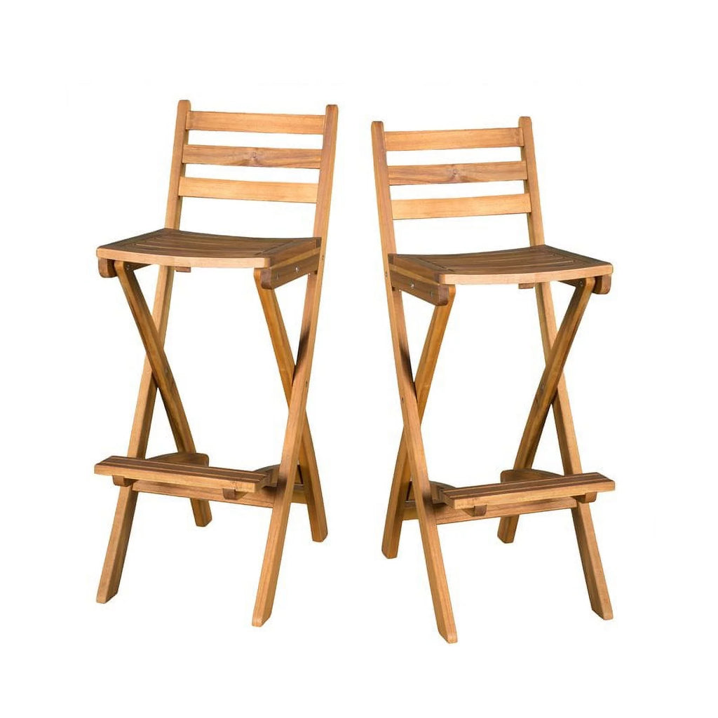 Foldable Outdoor Wood Barstool Set O609