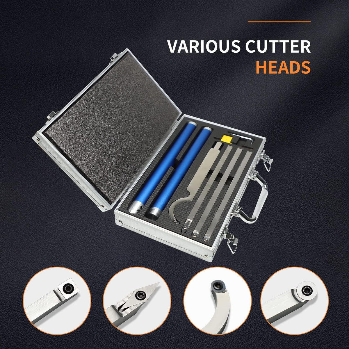 Carbide Woodturning Tools, 20 Full Size, with Detachable Alloy Handle C8066