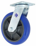 Plate Caster, Swivel, Kingpinless, Rubber Wheel K738522