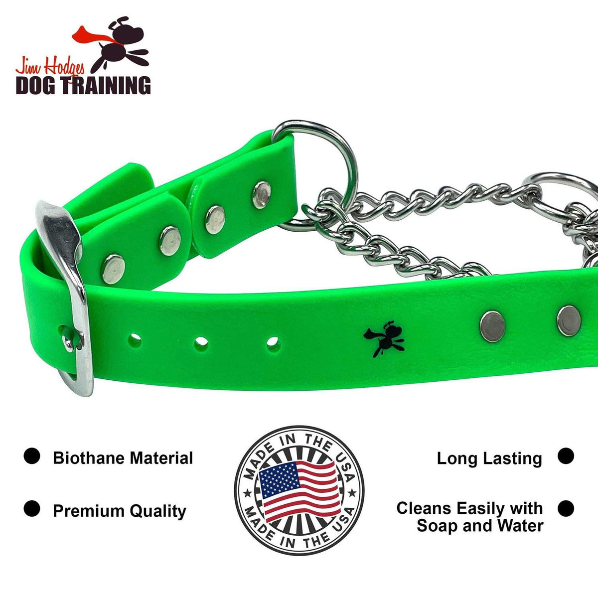 Martingale Collar for Dogs Biothane Stainless Steel Hardware N560