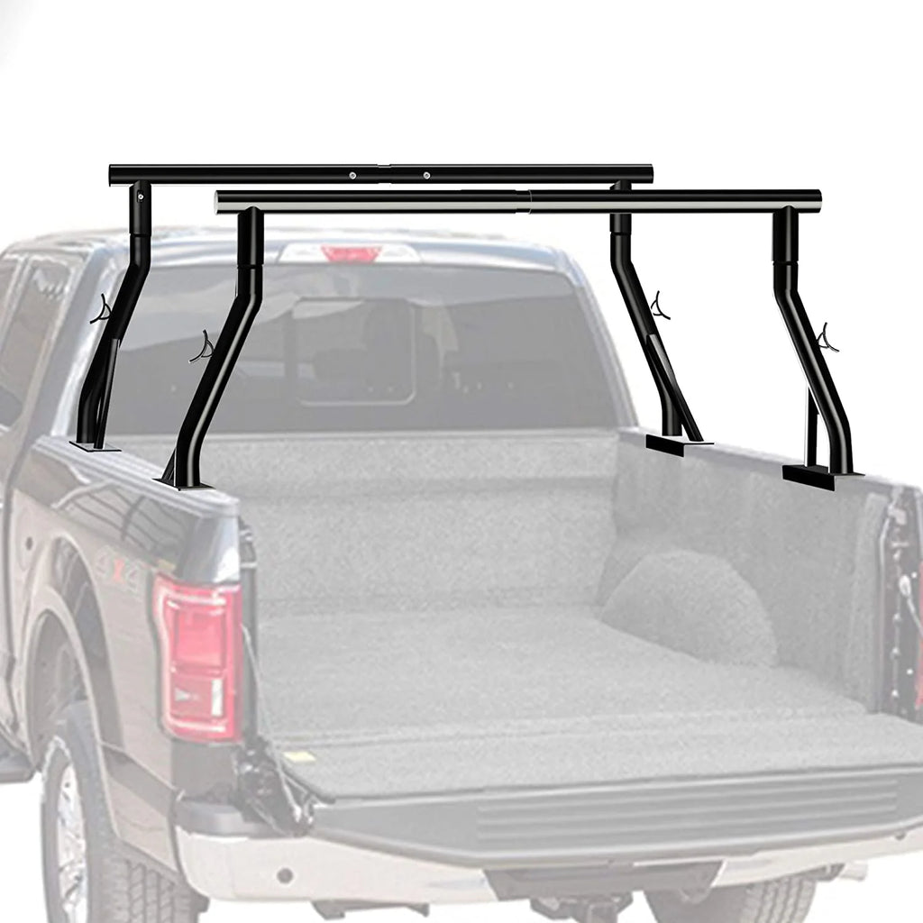 800LB Capacity Extendable Non-Drilling Pickup Rack Ladder Rack 2 Bars V72686