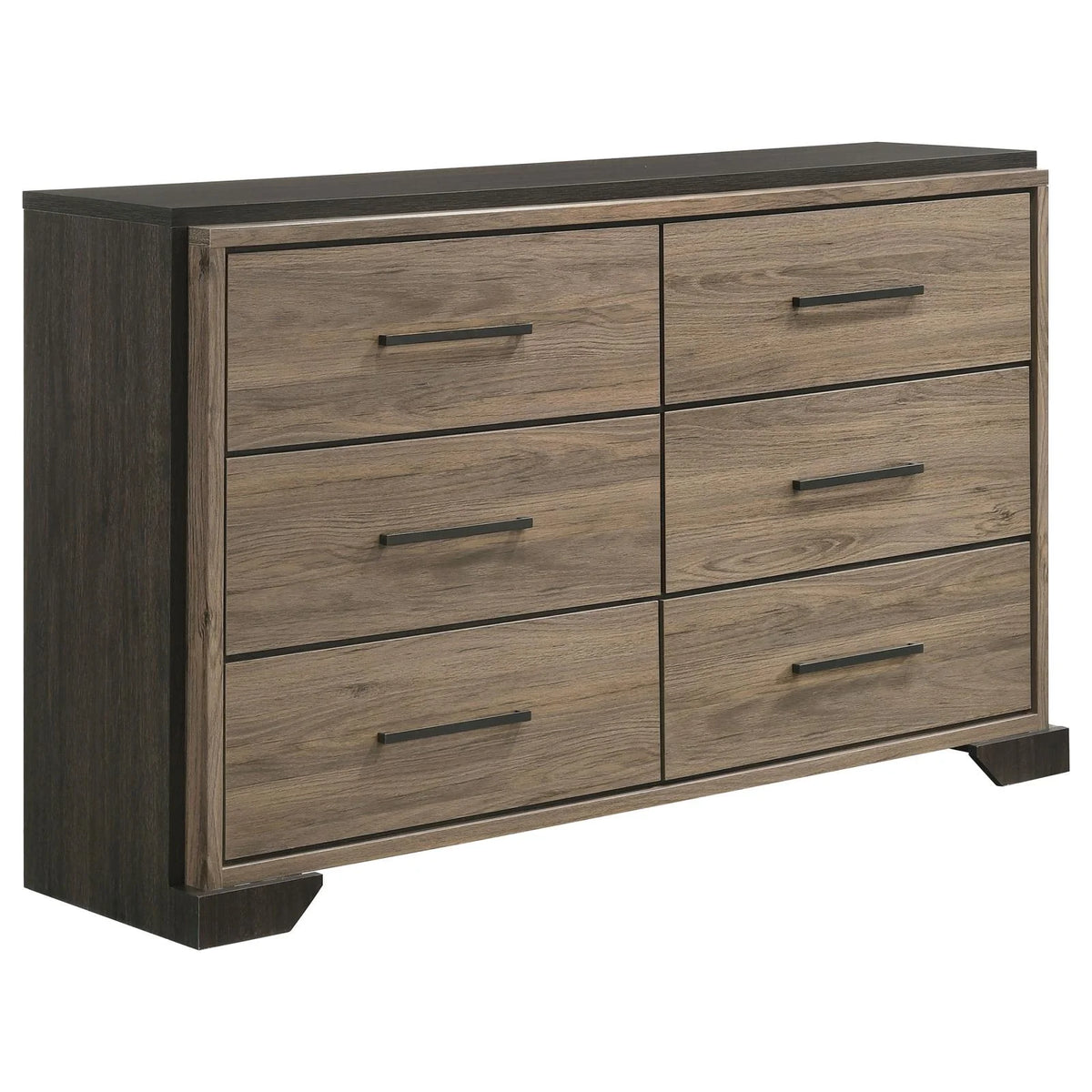 6 Drawer Dresser Brown Light Taupe F5855