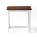 White Dark Oak Acacia Wood End Table X377