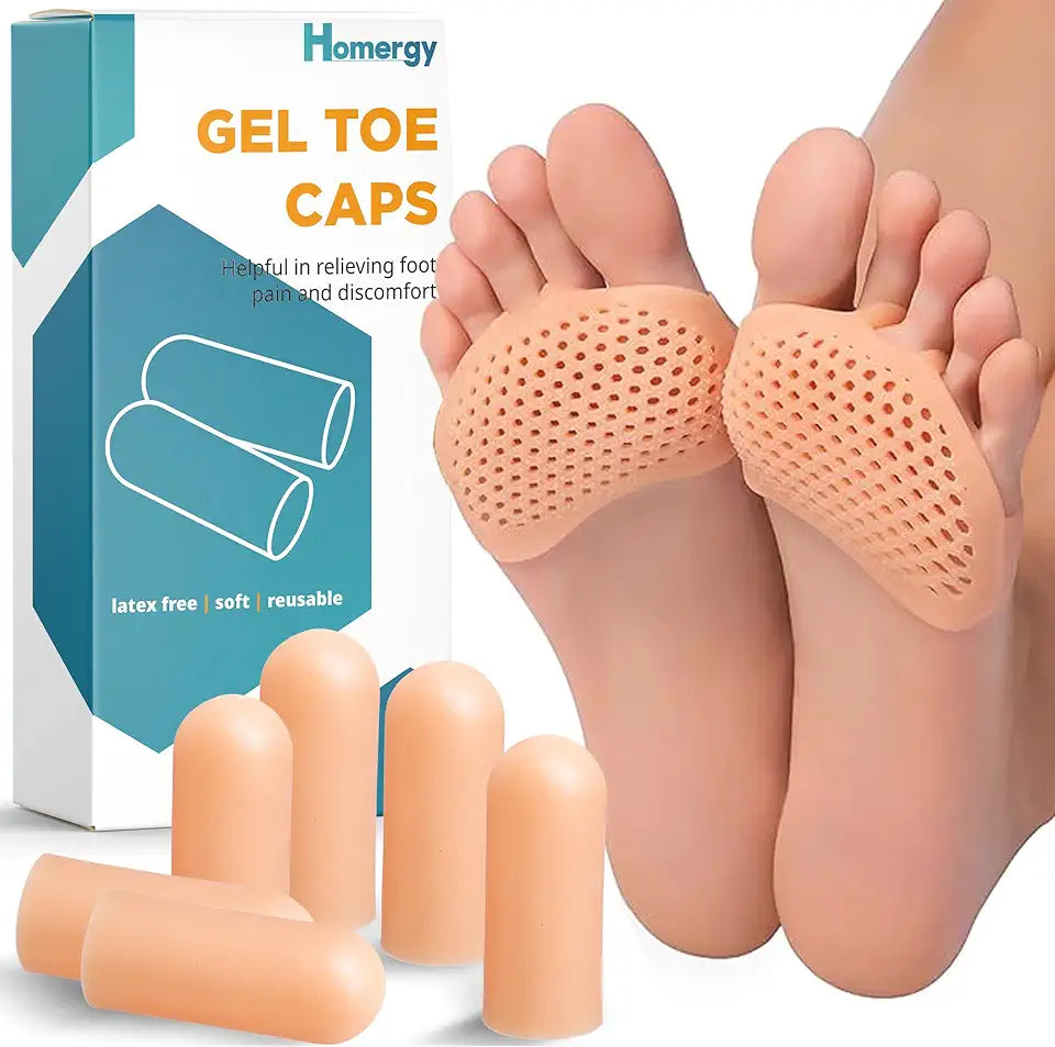 Soft Gel Toe Cap and Metatarsal Foot Pads 4 Pack Z40429