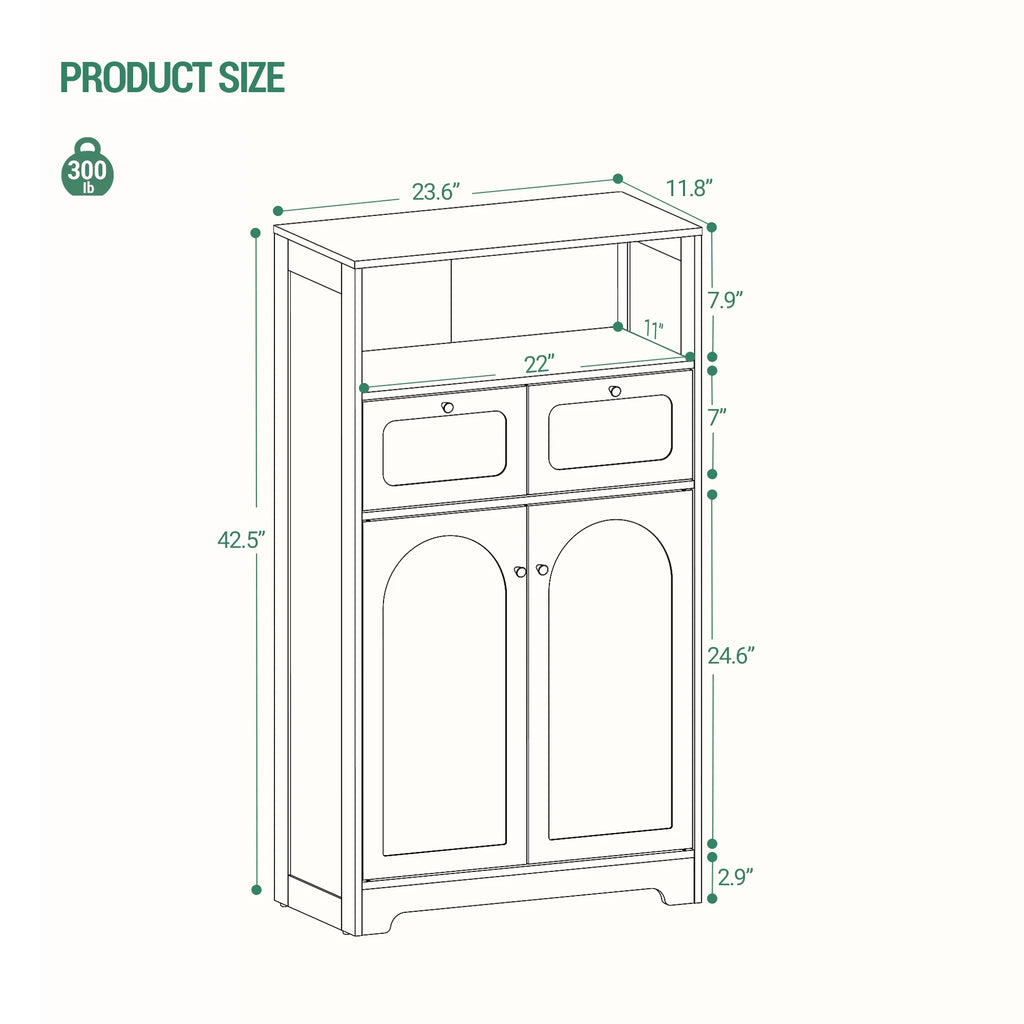Freestanding Bathroom Storage Cabinet with 2 Drawers J5549