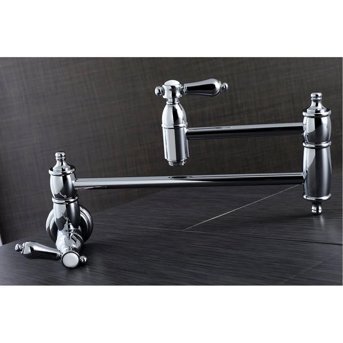 Polished Brass Wall Mount Pot Filler Kitchen Faucet D495820