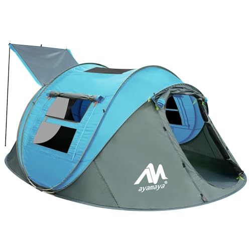 4 Person Pop Up Instant Tents with Removable Rainfly A223642