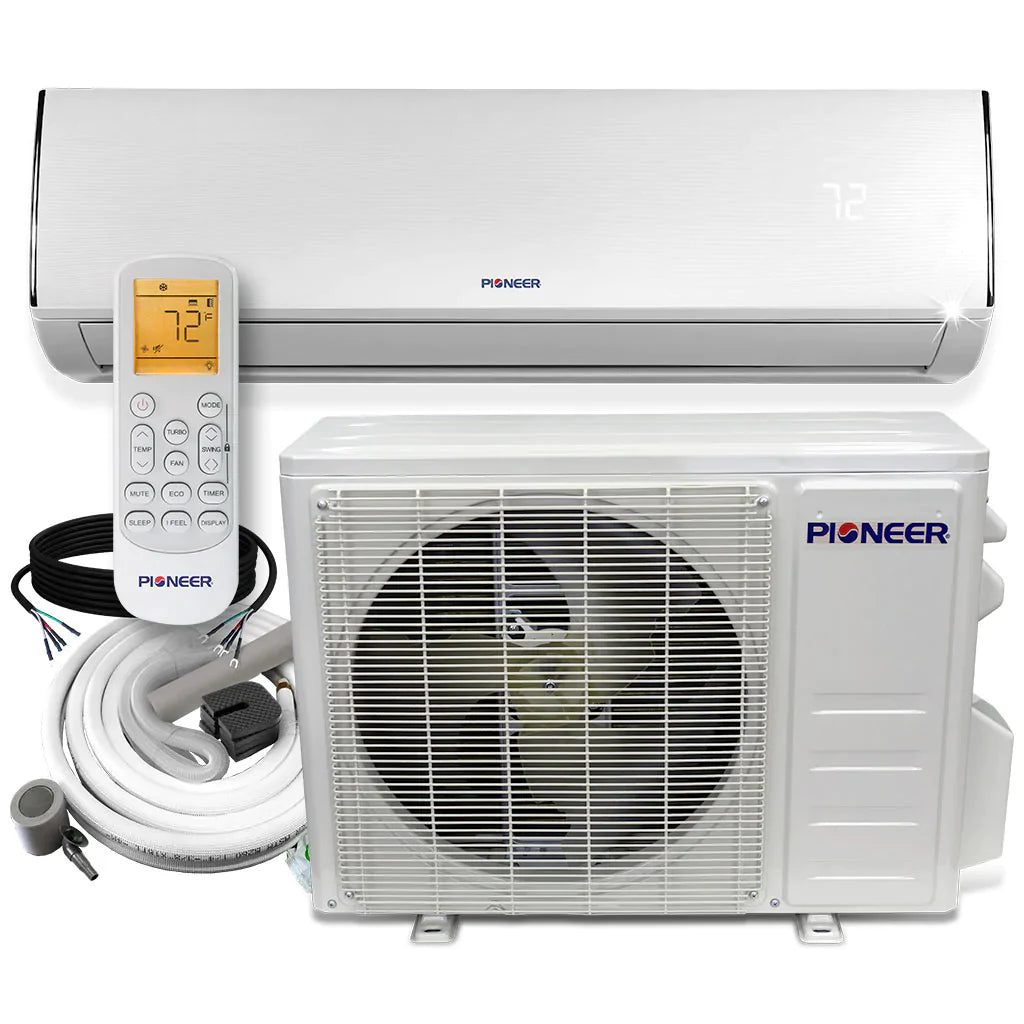 9,000 BTU 19 SEER Ductless Mini Split with 16 Ft. Kit G1256