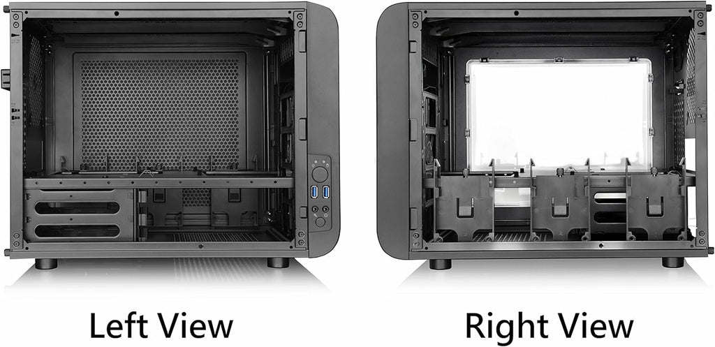 Black SPCC Micro ATX Mini ITX Cube Computer Case with 200mm Front Fan A2941
