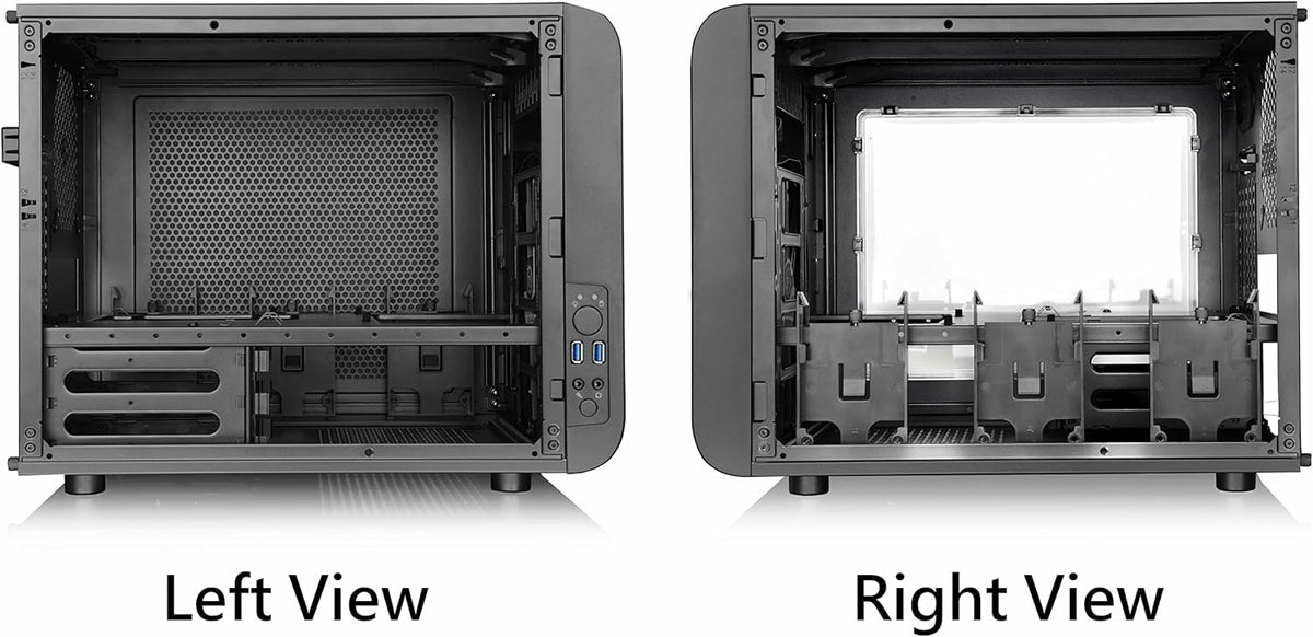 Black SPCC Micro ATX Mini ITX Cube Computer Case with 200mm Front Fan A2941