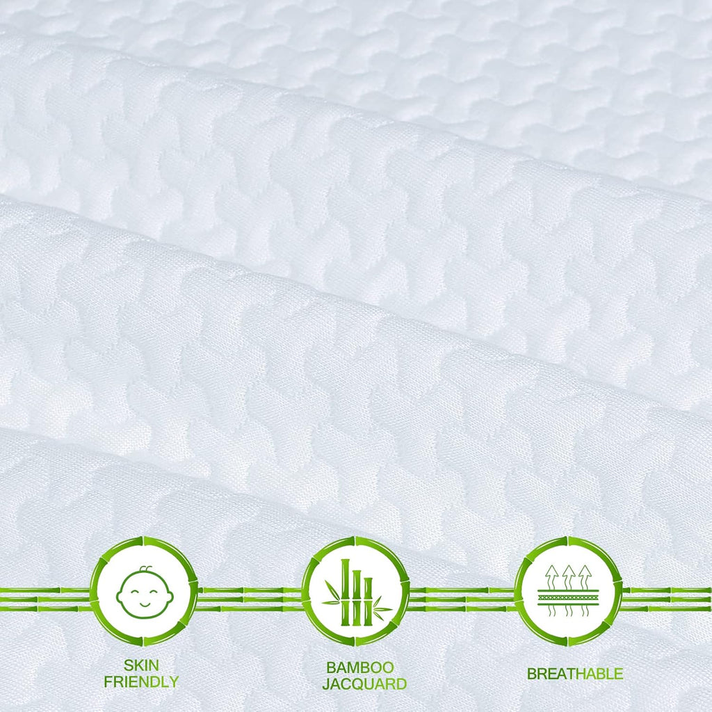 Queen Size Bamboo Rayon Zippered Mattress Protector Cover Z558