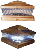 4 Pack Copper Square 6x6 Solar Powered LED Post Cap Lights X21124