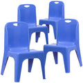 Blue Plastic Stackable School Chair 4 Pack I9295