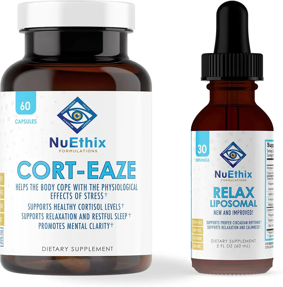 Relaxation Supplement Bundle, 60 Capsules and 2 Fluid Ounces Y39198