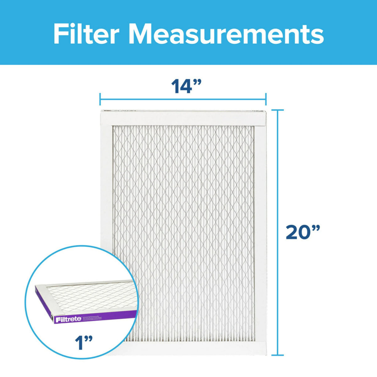 14x20x1 MERV 12 Air Filter, 2 Filters H6074