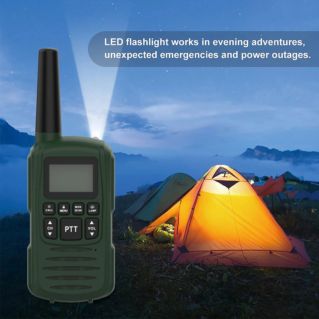 Green 22 Channel 2 Pack Walkie Talkie W32363