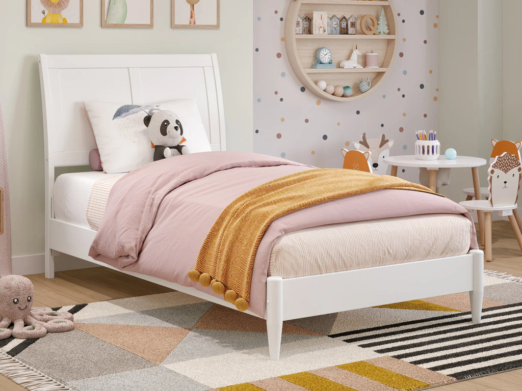 Twin Solid Wood Sleigh Platform Bed K50750