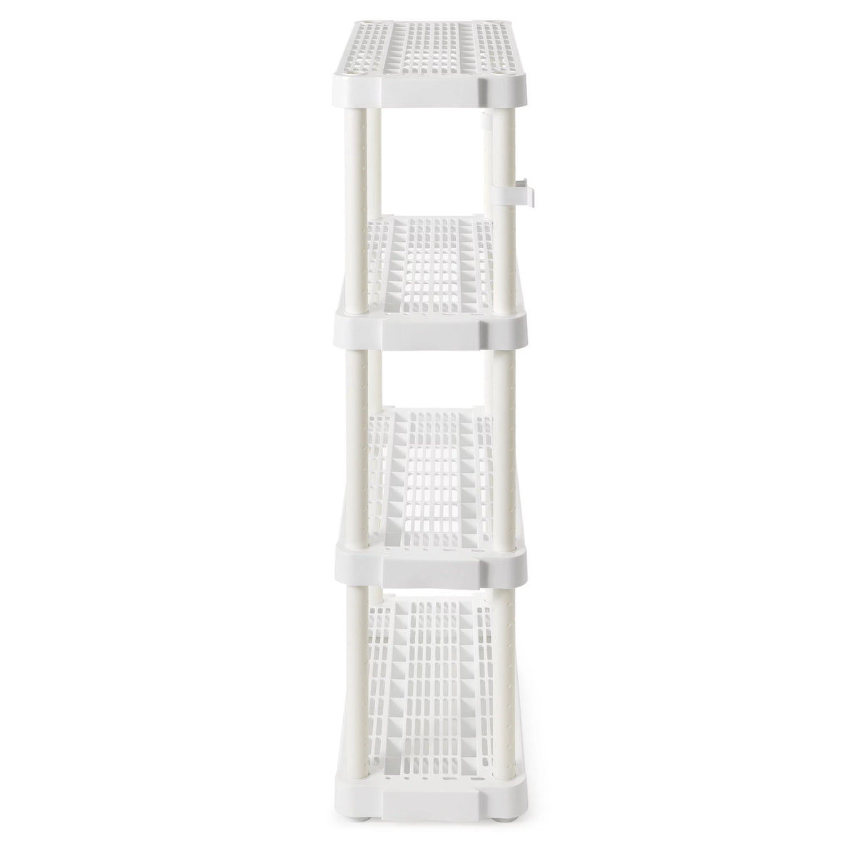 White 4 Shelf Adjustable Height Storage Unit (2 Pack) R681014