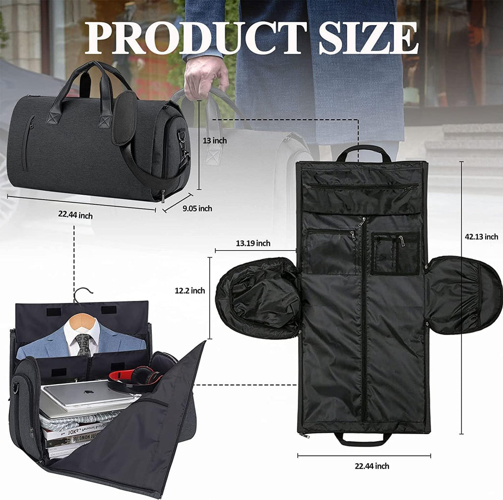 Convertible Garment Duffel Bag with Shoe Compartment Q237