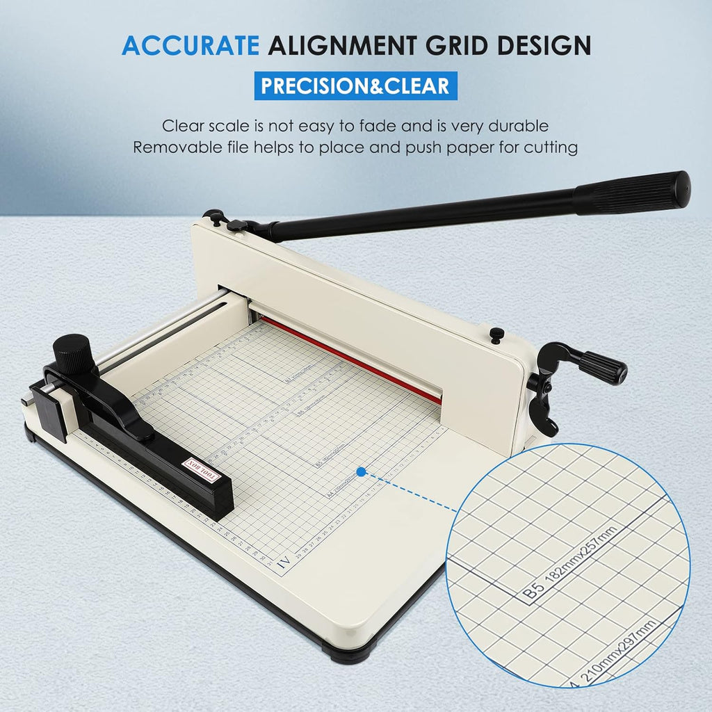 Heavy Duty 12 Guillotine Paper Cutter 500 Sheets Capacity Paper Trimmer U2347