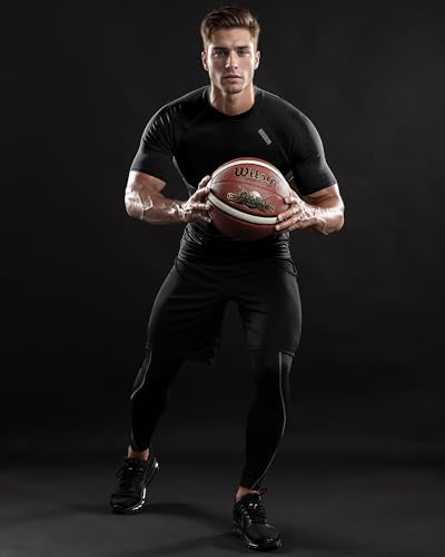 3 Pack Men's Compression Shirt Short Sleeve Baselayer Athletic T-Shirt A320