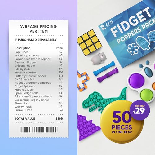 50 Pcs Fidget Toys Pack U46935