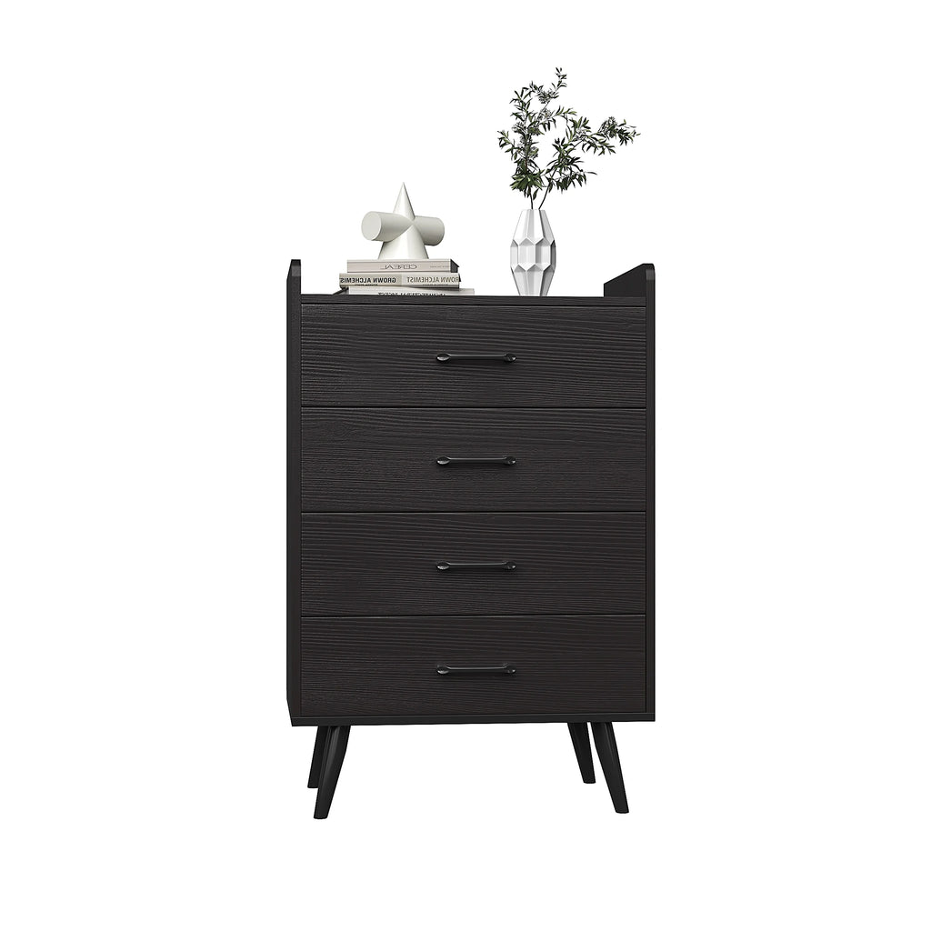 White 4 Drawer Wood Dresser H7712