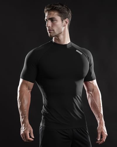 3 Pack Men's Compression Shirt Short Sleeve Baselayer Athletic T-Shirt A320