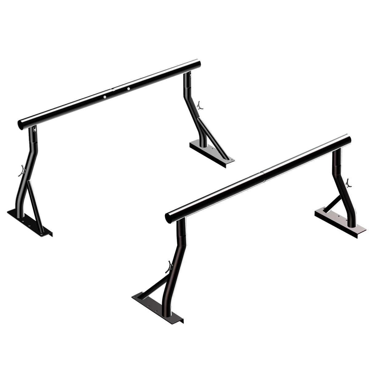 800LB Capacity Extendable Non-Drilling Pickup Rack Ladder Rack 2 Bars V72686