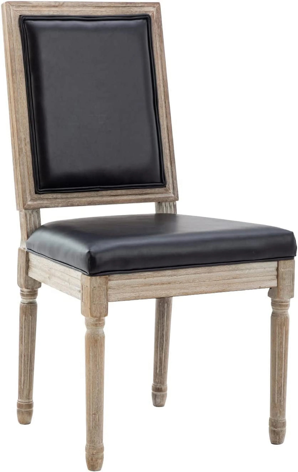 Black Leather Upholstered Dining Chairs Set of 6 Z3991