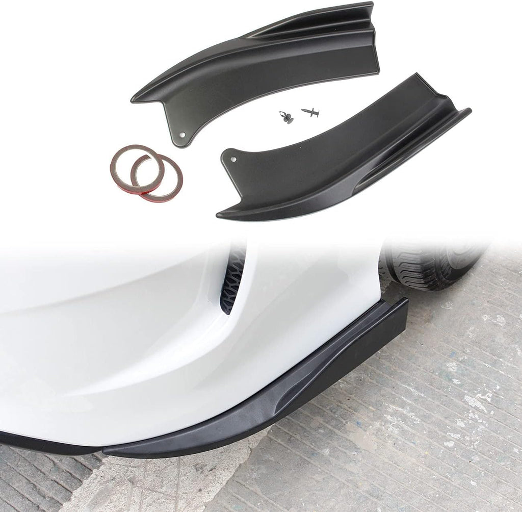 Matt Black Rear Bumper Lip Splitter Protector Pack of 2 V805955