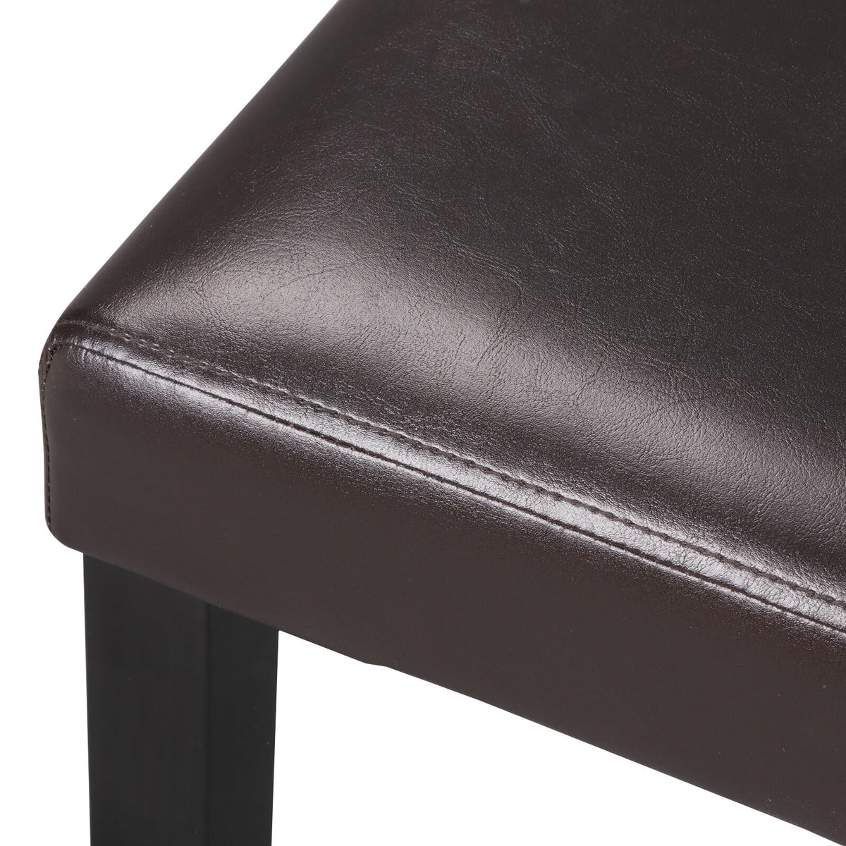 Brown PU Leather Dining Chairs, 6 Pieces K49779