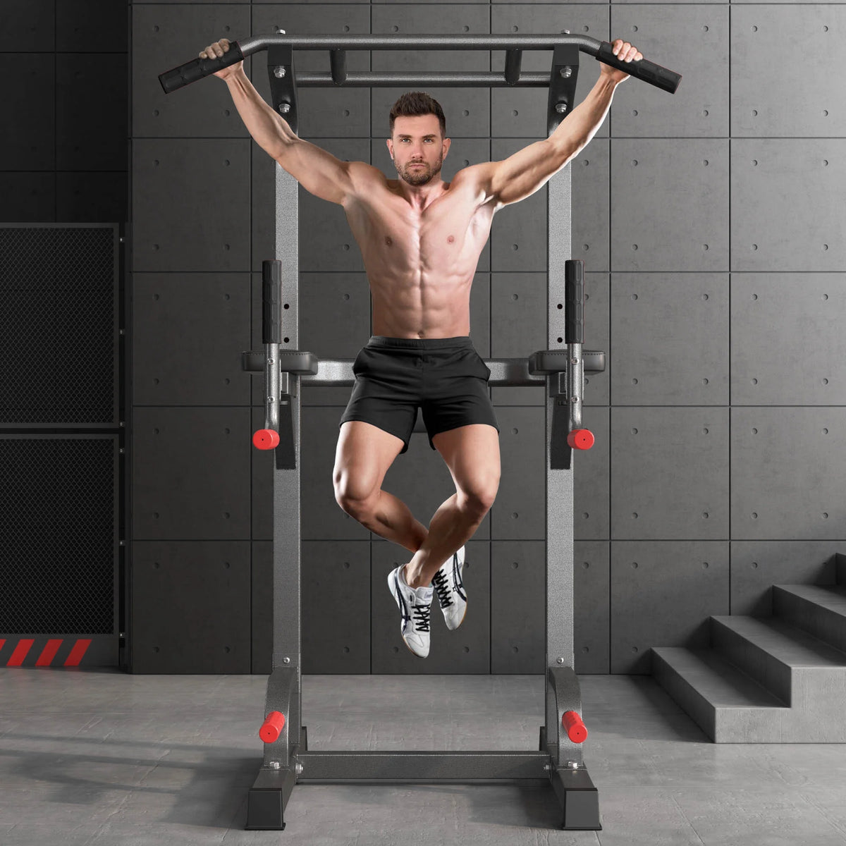 Adjustable Height Pull Up Bar Dip Station I655331