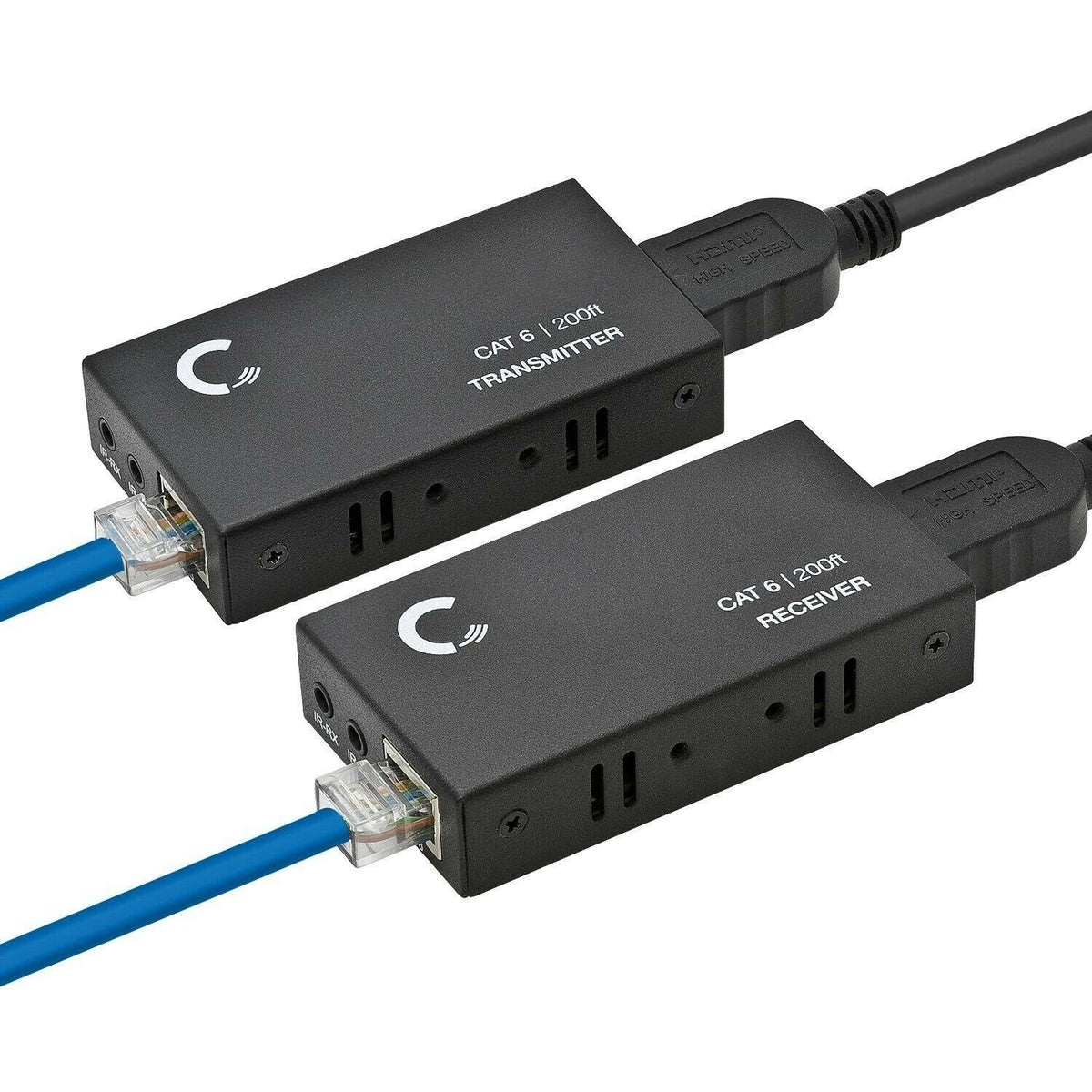 HDMI Extender Over Cat5e / Cat6 / Cat7 Ethernet Cable Up to 330 Feet D787920