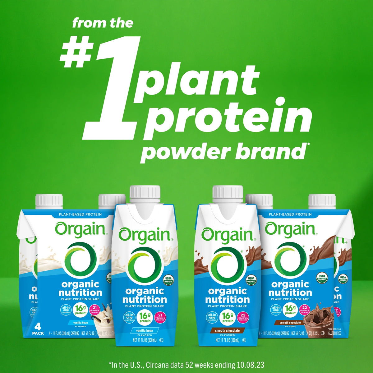 Vanilla Bean 11oz 12ct Plant Based Vegan Protein Shake S156