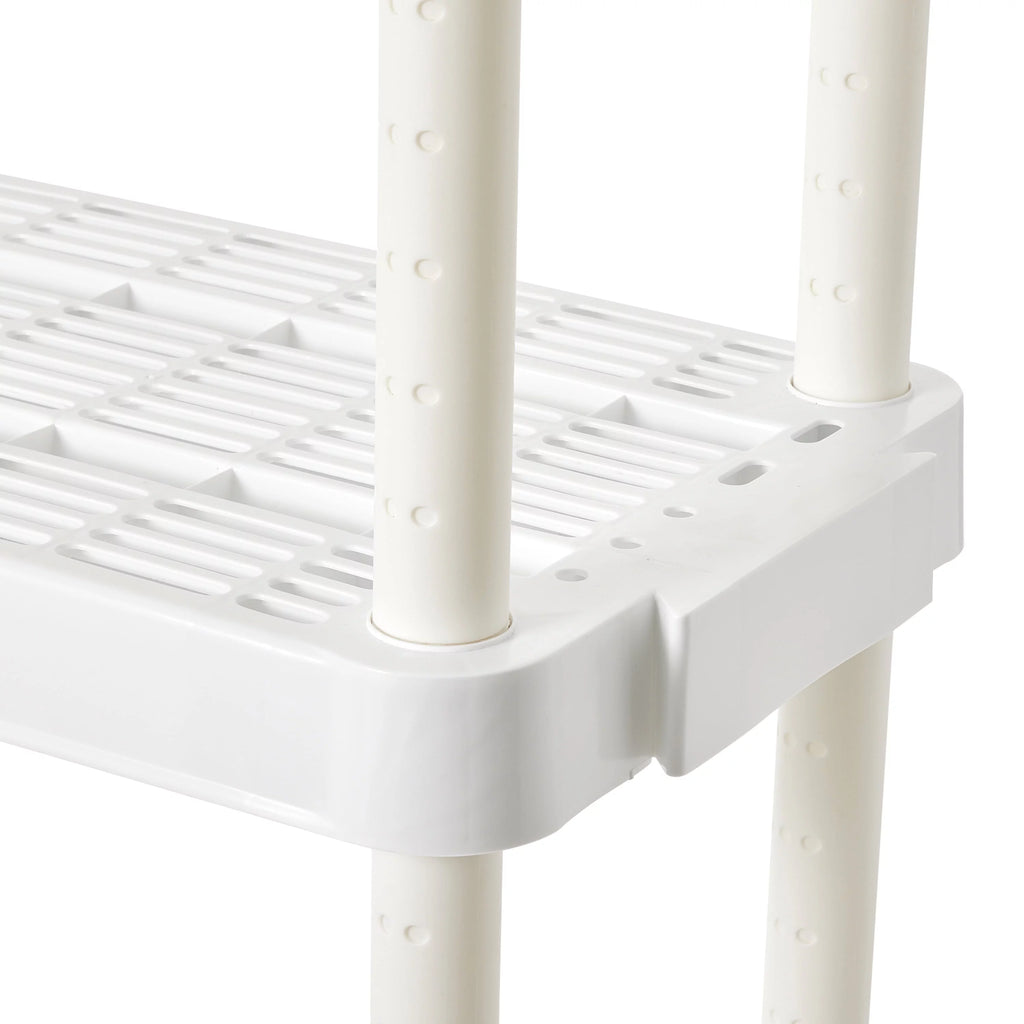 White 4 Shelf Adjustable Height Storage Unit (2 Pack) R681014
