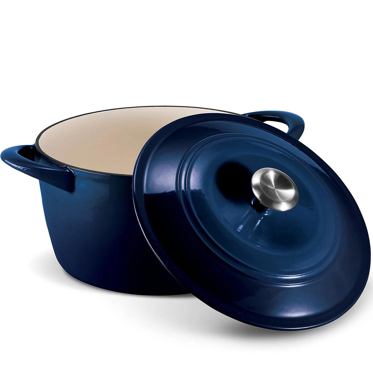 Enameled Cast Iron 7-Qt Covered Round Dutch Oven G241759