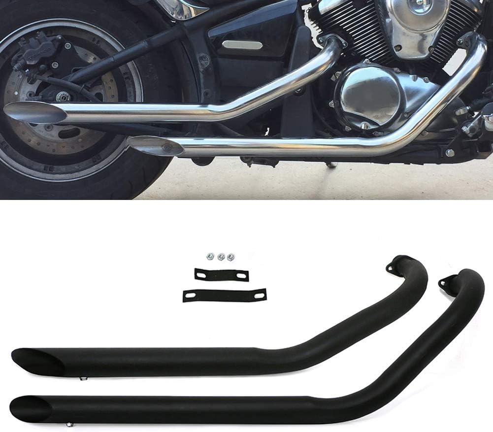 Chrome Full Exhaust Pipe with Silencer Mufflers X301770