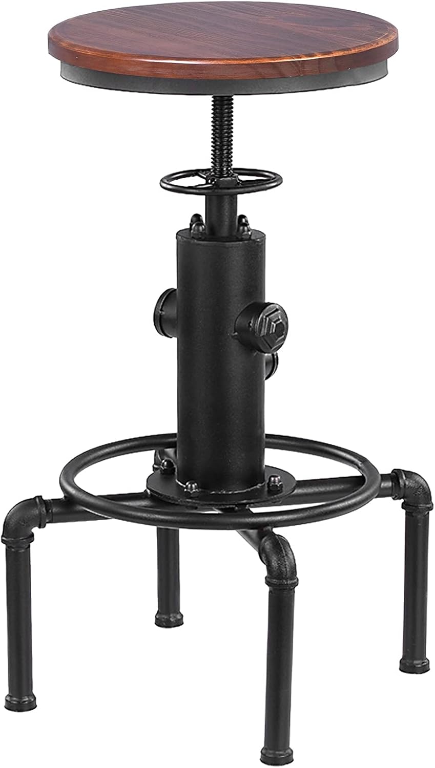 Black Adjustable Swivel Bar Stools Set of 2 X83792