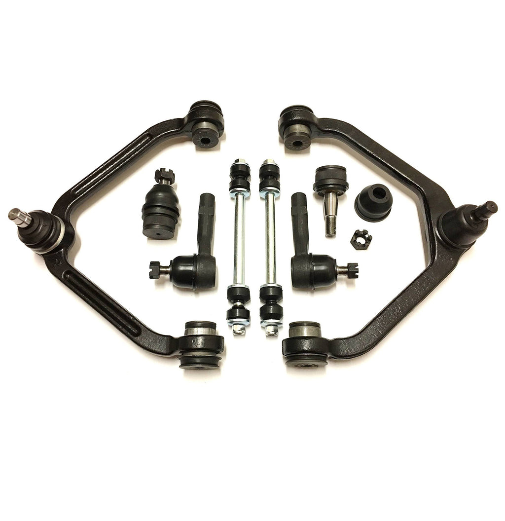 8 Piece Front Upper Control Arm and Ball Joint Assemblies Sway Bar Links Tie Rod Ends L9049