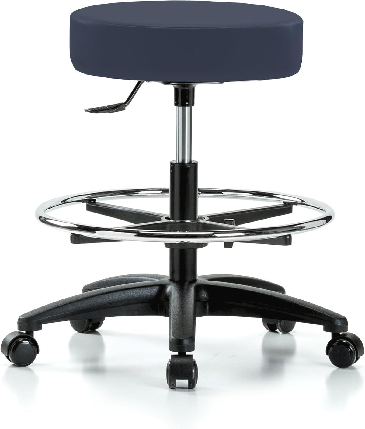 Rolling Swivel Stool with Foot Ring, Counter Height, Cinder Fabric Y6930