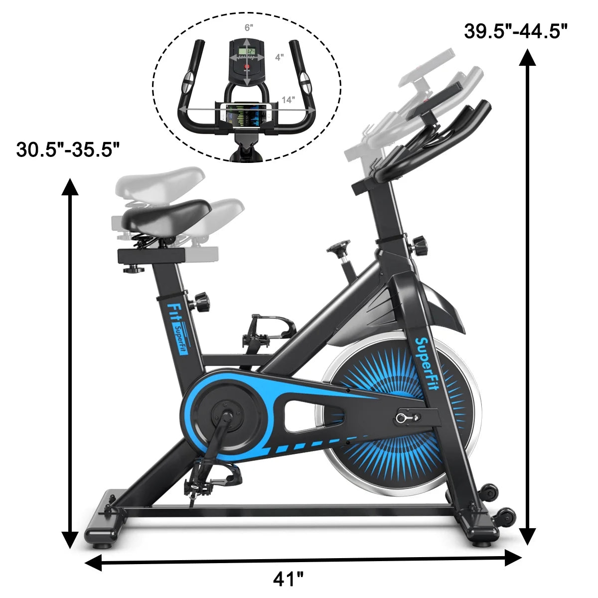 Indoor Cycling Stationary Bike Belt Drive Adjustable Resistance H589